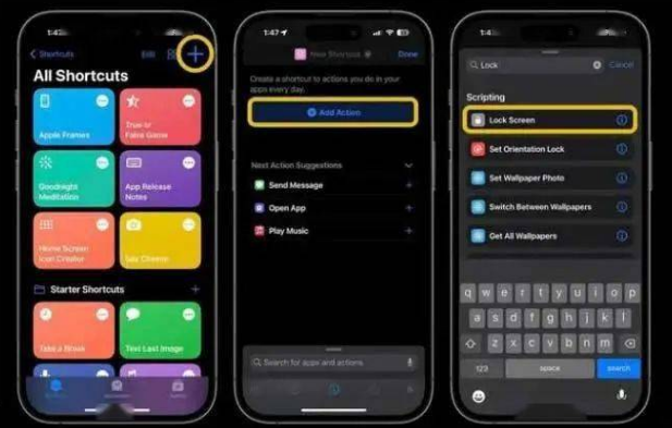 湖南苹果14锁屏维修店分享iPhone14升级iOS16.4后如何创建锁屏快捷方式 